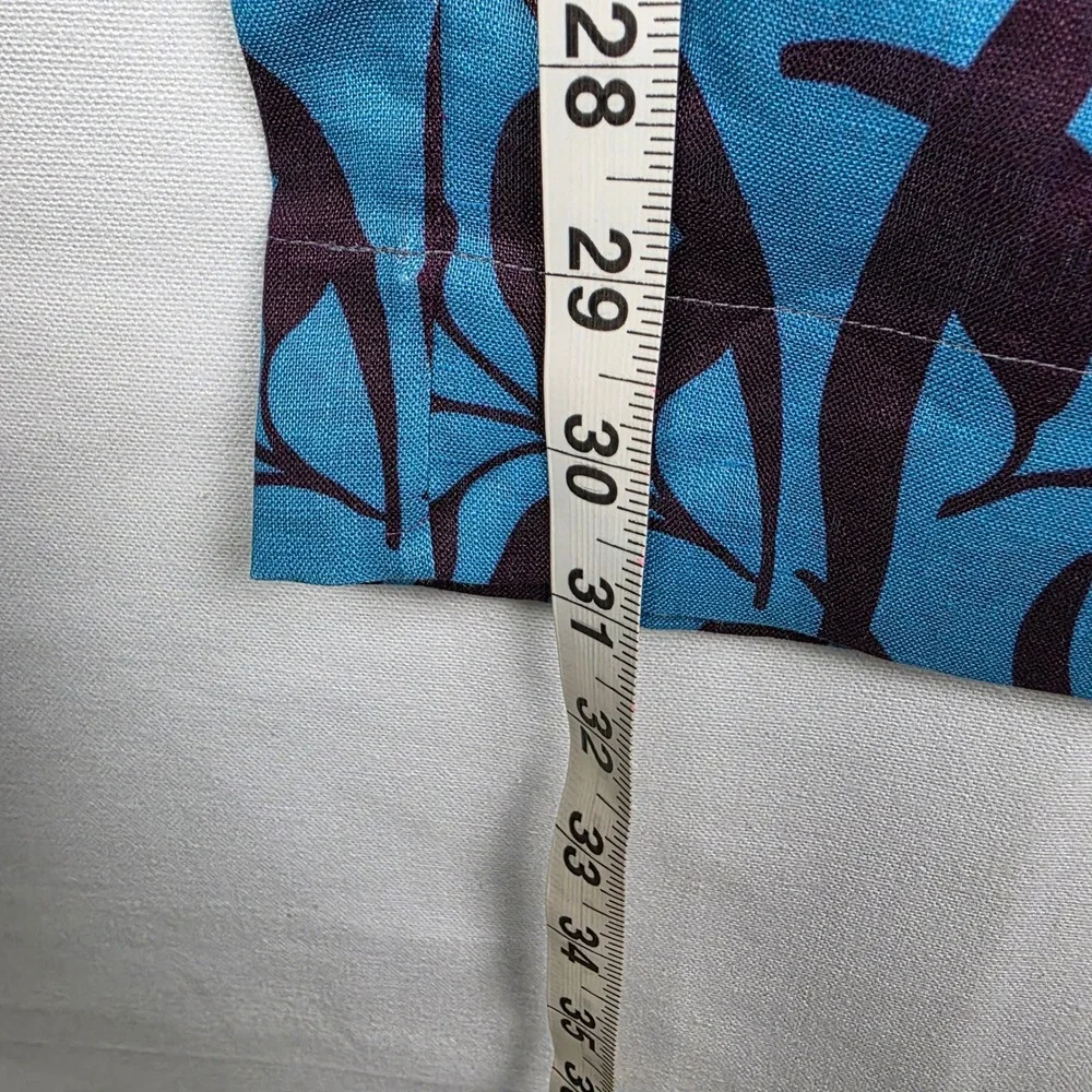 NWT Tucker Camilla Pant Sky Figi Floral Lightweight Linen Wide Leg Blue Purple S